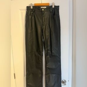 Zara full length pleather pants